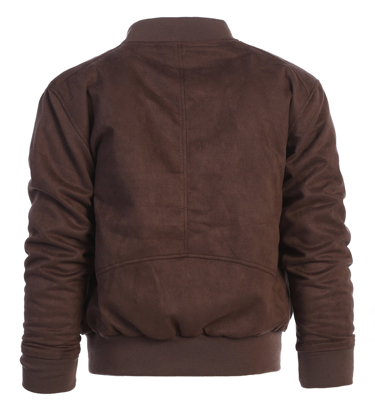 Men's Padded Suede Bomber Jacket with Warm Inner Padding