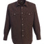 Men’s Solid Long Sleeve Western Shirt with Pearl Snap-on Buttons