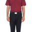 Men's Short Sleeve Solid Dress Shirt