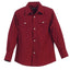 Boy's Casual Western Solid Long Sleeve Shirt with Pearl Snaps