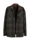 Mens Checkered Flannel Shirt Jacket With Velvet