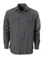 Men's Long Sleeve Plaid Flannel Shirt with pocket-B