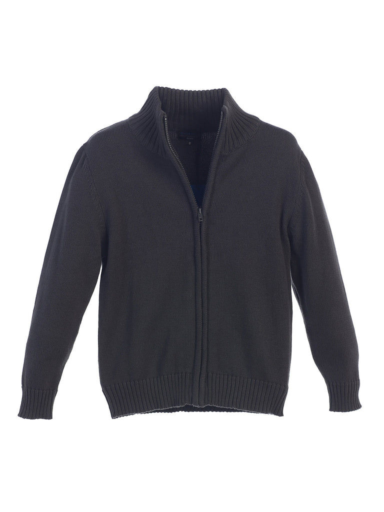 TODDLERS, KIDS AND BOYS KNITTED FULL ZIP SWEATER