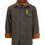 BOY'S SINGLE POCKET FLANNEL SHIRT WITH CORDUROY CONTRAST