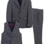 BSV-81 TODDLER'S, KID'S AND BOY'S 3PC SUIT SET BLACK-GRAY-CHARCOAL-NAVY-R BLUE-GREEN