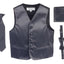 VSK4 BOYS SATIN SOLID 4 PCS SET FORMAL VEST IN 12 COLORS SIZE 8-18