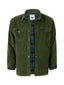 CJ-95 MEN'S CORDUROY LONG SLEEVE BUTTON DOWN SHIRT JACKET WITH FLANNEL LINING