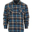 Men's Long Sleeve Plaid Flannel Shirt with pocket-B