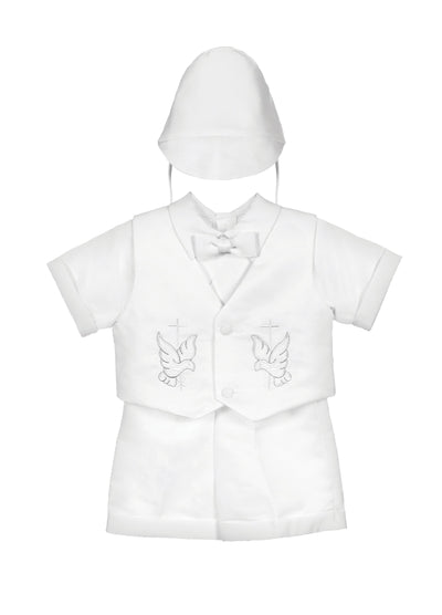 CP Boy's white Christening Baptism Suit Set