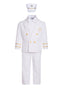 CP-007 Boys Captain style suit set with hat (5 pcs) 3 COLORS ALL WHITE- ALL NAVY- NAVY WHITE