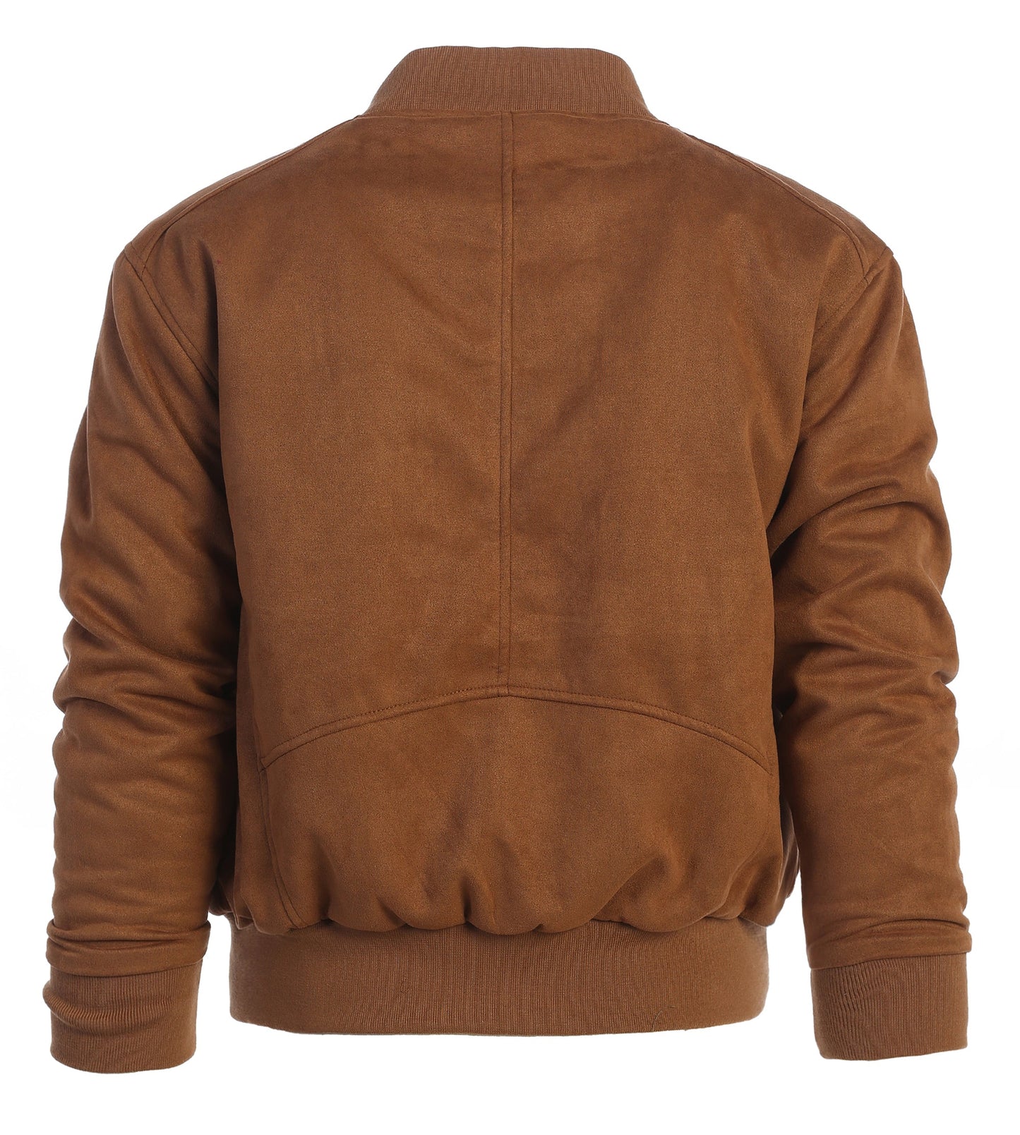 Men's Padded Suede Bomber Jacket with Warm Inner Padding