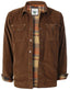 MEN'S CORDUROY LONG SLEEVE BUTTON DOWN SHIRT JACKET WITH FLANNEL LINING