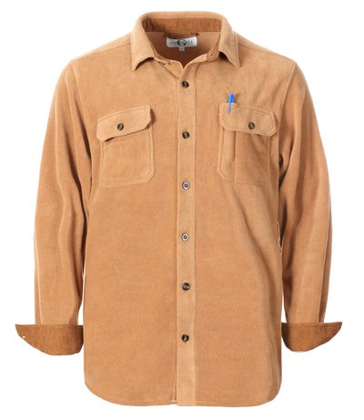 MEN'S NAVIGATOR FLEECE SHIRT WITH CORDUROY CONTRAST