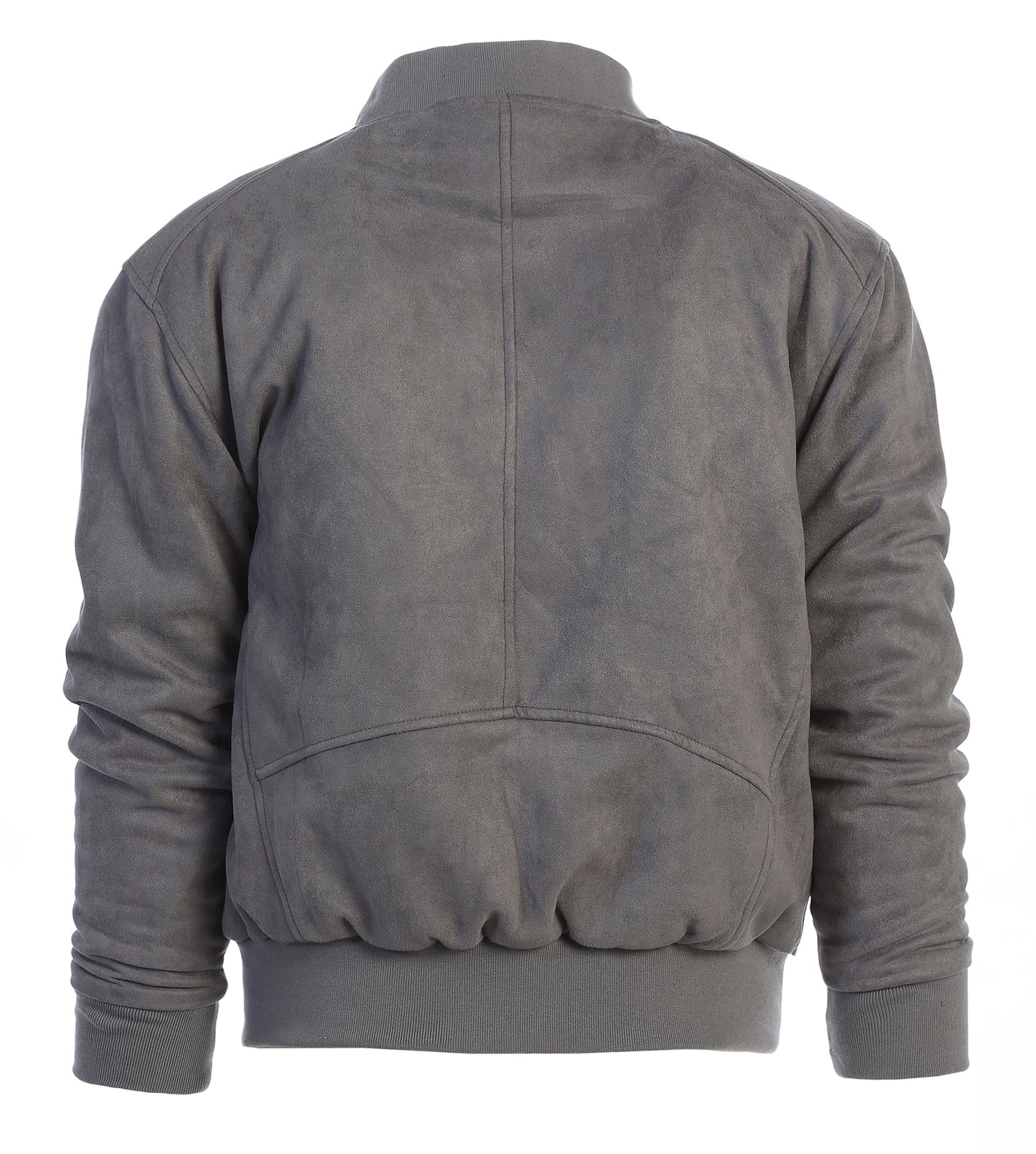 Men's Padded Suede Bomber Jacket with Warm Inner Padding