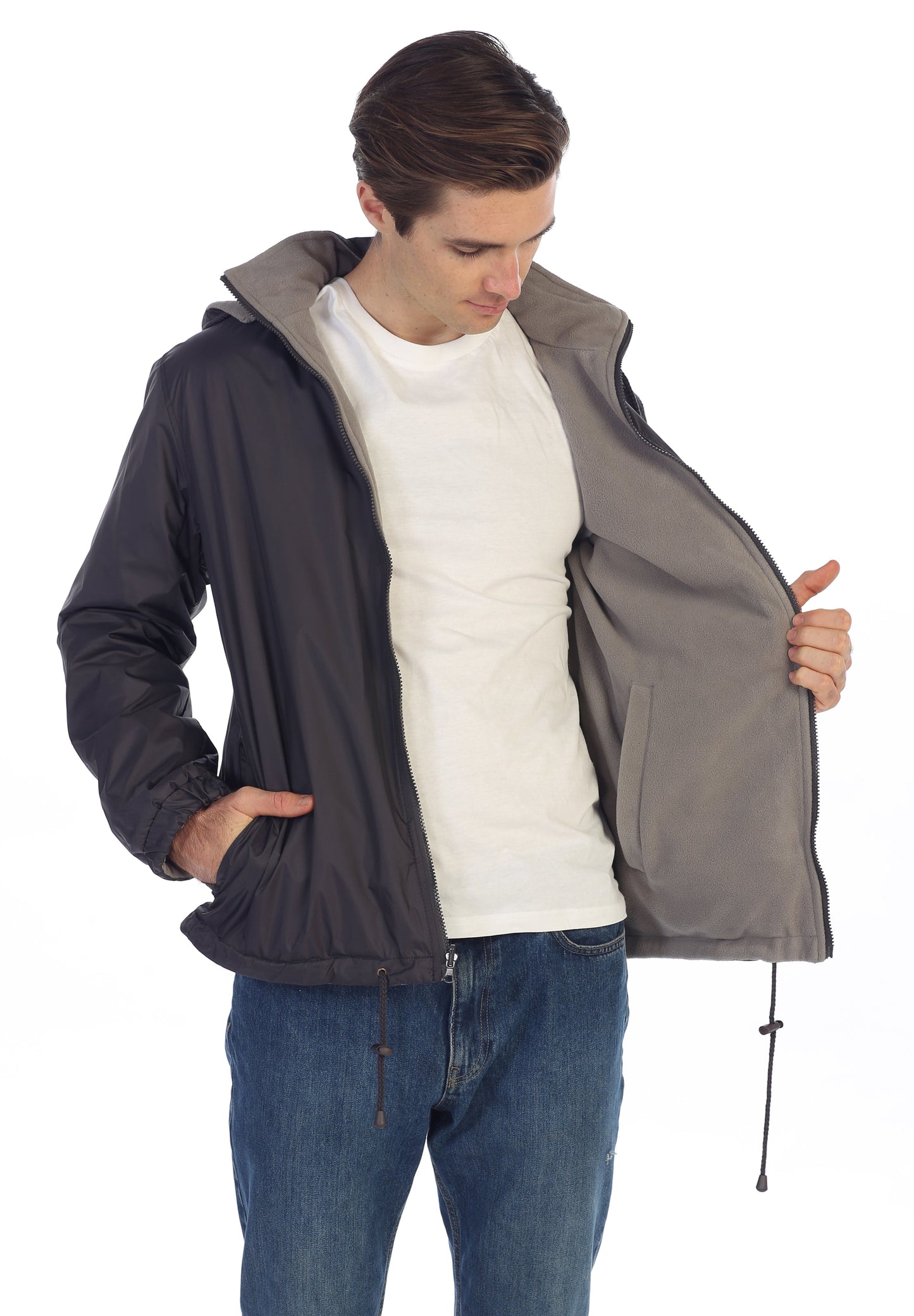 Men's Reversible Jacket with Polar Fleece Lining