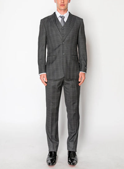 8703-CHAR -CHECKER-3PC-SLIM SIZE 34S-46S & 34R-56R & 38L-56L