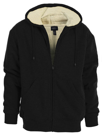 FH-96 Men's Heavyweight Sherpa Lined Fleece Hoodie Jacket PART-A