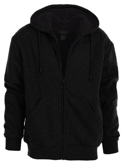 FH-96 Men's Heavyweight Sherpa Lined Fleece Hoodie Jacket PART-A