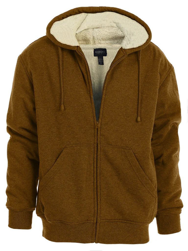 FH-96 Men's Heavyweight Sherpa Lined Fleece Hoodie Jacket PART-A