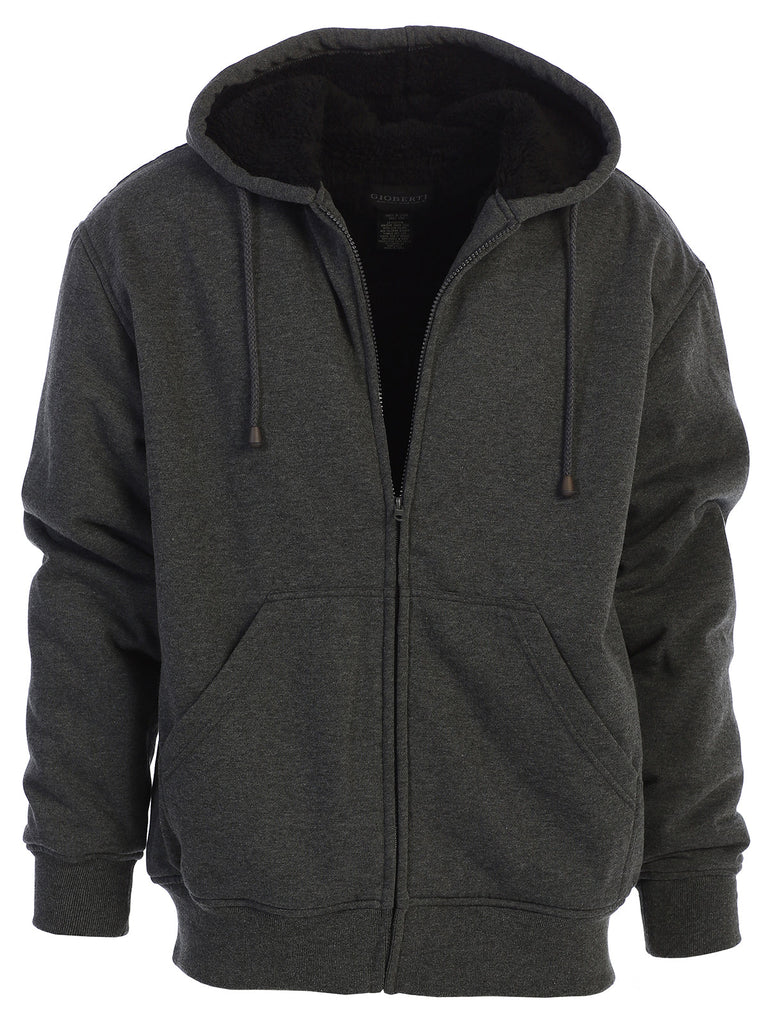 FH-96 Men's Heavyweight Sherpa Lined Fleece Hoodie Jacket PART-A