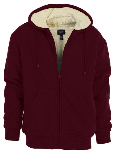 FH-96 Men's Heavyweight Sherpa Lined Fleece Hoodie Jacket PART-B