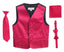 VSK4 BOYS SATIN SOLID 4 PCS SET FORMAL VEST IN 12 COLORS SIZE 2-7