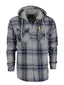 LS-92H Men's Removable Hoodie Flannel Shirt