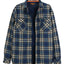 Mens Checkered Flannel Shirt Jacket With Velvet