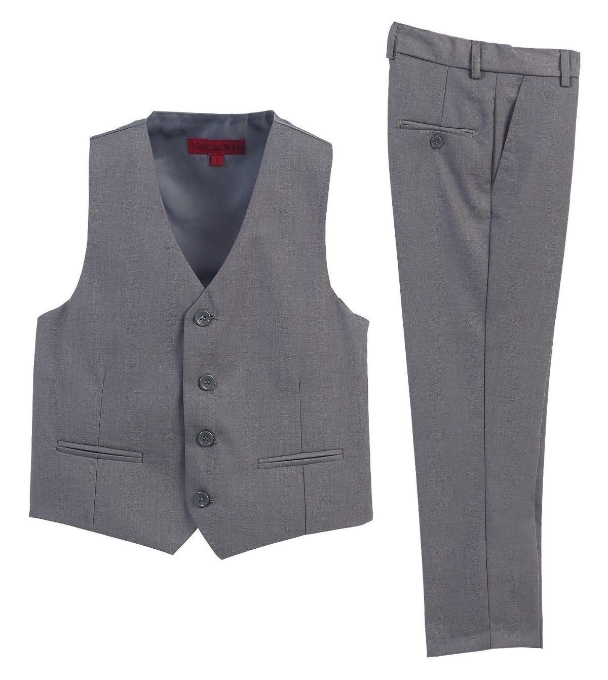 BVS-81 BOYS FORMAL SOLID 2 PCS VEST SET IN 7 COLORS SIZE 2-18