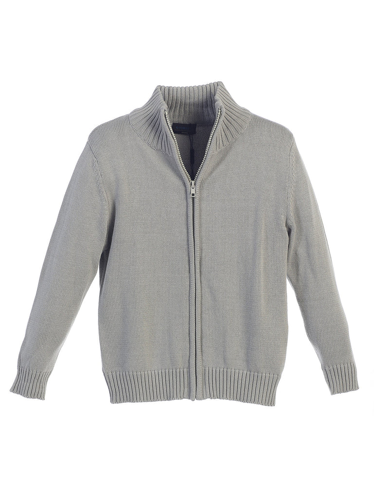 TODDLERS, KIDS AND BOYS KNITTED FULL ZIP SWEATER