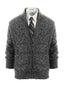 AF-1203 MEN'S CARDIGAN TWISTED FULL ZIP KNITTED SWEATER