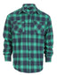 Men's Long Sleeve Plaid Flannel Shirt with pocket