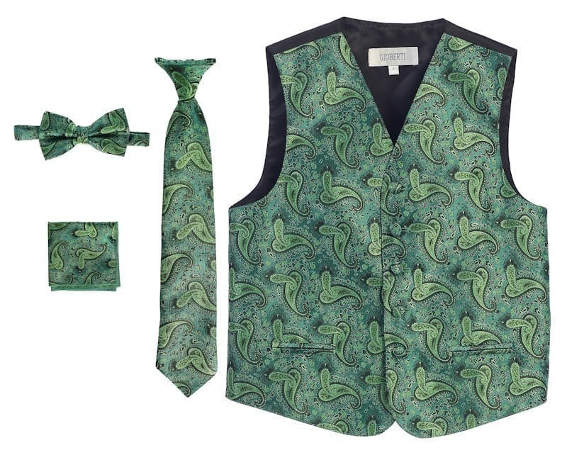 VSK-86P Paisley BOYS FORMAL VEST IN 11 COLOES SIZE 2-7