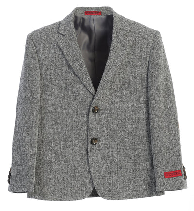 BLZ-8T Boy's Lightweight Formal Tweed Blazer Jacket GRAY SIZE 2-20