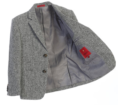 BLZ-8T Boy's Lightweight Formal Tweed Blazer Jacket GRAY SIZE 2-20