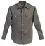 Men’s Solid Long Sleeve Western Shirt with Pearl Snap-on Buttons
