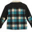 Boys Full Zip Wool-Like Plaid Jacket with Warm Cozy Inner Padding and Sherpa Collar