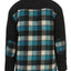 Men's Full Zip Wool-Like Plaid Jacket with Warm Cozy Inner Padding and Sherpa Collar