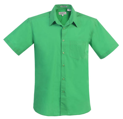 Men's Short Sleeve Solid Dress Shirt