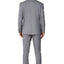 8745-Men's Solid Light Gray Notched Lapel Suit Slim Fit (3 PCS)