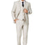 1889-Men's Beige Notched Lapel Suit Slim Fit (3 PCS)