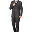 8703-Men's Charcoal Checker Notched Lapel Suit Slim Fit (3 PCS)