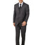 8703-Men's Charcoal Checker Notched Lapel Suit Slim Fit (3 PCS)