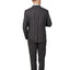 8703-Men's Charcoal Checker Notched Lapel Suit Slim Fit (3 PCS)