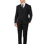 8745-Men's Solid Black Notched Lapel Suit Slim Fit (3 PCS)