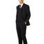 8745-Men's Solid Black Notched Lapel Suit Slim Fit (3 PCS)