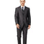 2303-Men's Shiny Charcoal Notched Lapel Suit Slim Fit (3 PCS)