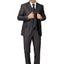 2303-Men's Shiny Charcoal Notched Lapel Suit Slim Fit (3 PCS)