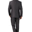 2303-Men's Shiny Charcoal Notched Lapel Suit Slim Fit (3 PCS)