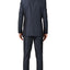 2303-Men's Shiny Charcoal Blue Notched Lapel Suit Slim Fit (3 PCS)